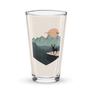 Sklenený pohár Jeleň v horách
